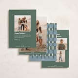 "Painted Stripes" - Holiday Cards in Juniper by Cindy Reynolds - Back of Card Options