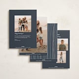 "enlighten" - Holiday Cards in Navy by Carolyn Nicks - Back of Card Options