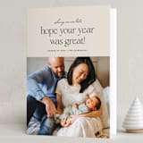 "Great Year" - Holiday Cards in Buttercream by Carolyn MacLaren - Folded Card