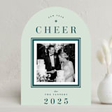 "Cheer in the New Year" - Holiday Cards in Emerald by Alston Foster - Front