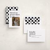 "Good vibes in 25" - Holiday Cards in Coal by Jackie Crawford - Assembled