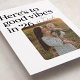 "Good vibes in 25" - Holiday Cards in Coal by Jackie Crawford - Detail