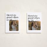 "Good vibes in 25" - Holiday Cards in Coal by Jackie Crawford - Photo Orientation Options