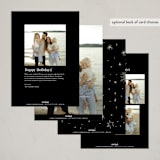 "Bright Sky" - Holiday Cards in Midnight by Helena Vitto - Back of Card Options