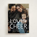 "Love & Cheer" - Holiday Cards in Snowflake by Snow and Ivy - Front