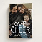"Love & Cheer" - Holiday Cards in Snowflake by Snow and Ivy - Folded Card
