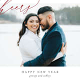 "Love and Cheers" - Holiday Cards in Poinsettia by Angellia Stefanie - Detail