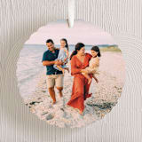 "The Big Picture" - Holiday Ornament Cards in Snow by Minted - Front