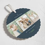 "Be Joyful" - Holiday Ornament Cards in Navy by Kelly Schmidt - Detail