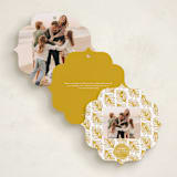 "First Ornament" - Holiday Ornament Cards in Ochre by Genna Blackburn - Back of Card Options