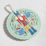 "Nutcracker Ornament" - Holiday Ornament Cards in Frost by Grae - Detail