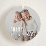 "Wintertide" - Holiday Ornament Cards in Snowflake by Jessica Williams - Front