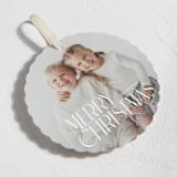 "Wintertide" - Holiday Ornament Cards in Snowflake by Jessica Williams - Detail