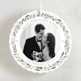 "Petite Botanicals" - Holiday Ornament Cards in Sugar Cookie by Susan Moyal - Front