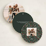 "Petite Botanicals" - Holiday Ornament Cards in Holiday by Susan Moyal - Back Designs
