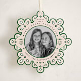 "Ornate" - Holiday Ornament Cards in Pine by Jennifer Lew - Front