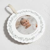 "Evergreen Wreath" - Holiday Ornament Cards in Frost by Itsy Belle Studio - Detail