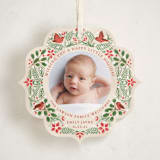 "A little more merry" - Holiday Ornament Cards in Robin by Paper Sun Studio - Front