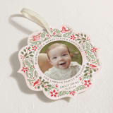 "A little more merry" - Holiday Ornament Cards in Cardinal by Paper Sun Studio - Detail