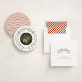 "First Christmas Wreath" - Holiday Ornament Cards in Cider by Susan Zinader - Fully Customized