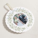 "First Christmas Wreath" - Holiday Ornament Cards in Frost by Susan Zinader - Detail