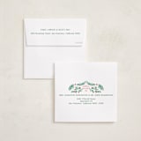 "Flourish Wreath" - Holiday Ornament Cards in Pine by Elly - FREE Recipient Addressing