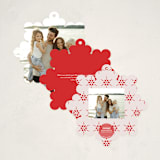 "Snowflake Story" - Holiday Ornament Cards in Candy Cane by Kampai Designs - Back of Card Options
