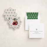 "Snowflake Story" - Holiday Ornament Cards in Pine Needle by Kampai Designs - Fully Customized