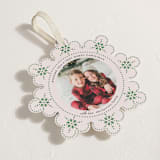 "Snowflake Story" - Holiday Ornament Cards in Pine Needle by Kampai Designs - Detail