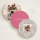 "Angel" - Holiday Ornament Cards in Rose by Pati Cascino - Back of Card Options