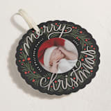 "Merry Round" - Holiday Ornament Cards in Holly by Jen Owens - Detail