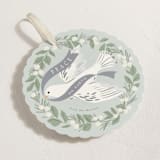 "Dove Wreath" - Holiday Ornament Cards in Ice by Everett Paper Goods - Detail