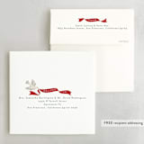 "Dove Wreath" - Holiday Ornament Cards in Evergreen by Everett Paper Goods - FREE Recipient Addressing