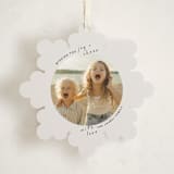 "Joyful Square" - Holiday Ornament Cards in Smoke by taylorVdesign - Front