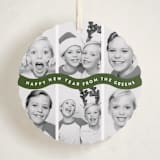 "Bouncy" - Holiday Ornament Cards in Pine by Up Up Creative - Front