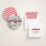 "Bouncy" - Holiday Ornament Cards in Santa Suit by Up Up Creative - Fully Customized