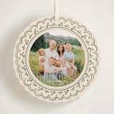 "Scalloped Holly" - Holiday Ornament Cards in Fir by Teju Reval - Front