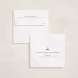 "Scalloped Holly" - Holiday Ornament Cards in Cranberry by Teju Reval - FREE Recipient Addressing