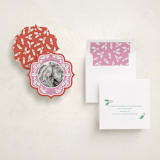 "Holly Frame" - Holiday Ornament Cards in Candy Cane by Brandy Folse - Assembled