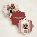 "Bow Ornament" - Holiday Ornament Cards in Cranberry by Jenna Holcomb - Back of Card Options