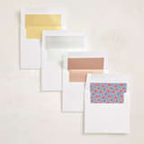 "Joyful Wreath" - Holiday Ornament Cards in Blueberry Peach by Katrina Marquet - Envelope Liner Options