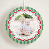 "Festive Folk" - Holiday Ornament Cards in Fir by Mansi Verma - Front
