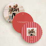 "Festive Folk" - Holiday Ornament Cards in Peppermint by Mansi Verma - Back of Card Options