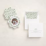 "Wreath of Doves" - Holiday Ornament Cards in Wintermint by Everett Paper Goods - Assembled