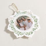 "Wreath of Doves" - Holiday Ornament Cards in Wintermint by Everett Paper Goods - Detail