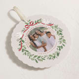 "Wreath of Doves" - Holiday Ornament Cards in Sleigh by Everett Paper Goods - Detail