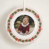 "Christmas Ornament" - Holiday Ornament Cards in Blush by Sherley Ferreira - Front