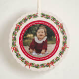 "Christmas Ornament" - Holiday Ornament Cards in Crimson by Sherley Ferreira - Front