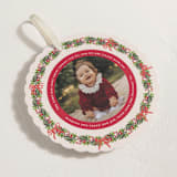 "Christmas Ornament" - Holiday Ornament Cards in Crimson by Sherley Ferreira - Detail