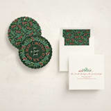 "Wreath Greens" - Holiday Ornament Cards in Evergreen by Alethea and Ruth - Assembled